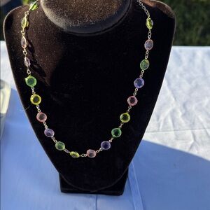 Liz Claiborne Multicolor Gemstone Necklace